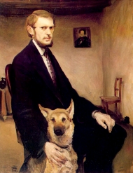 Miroslav Kraljević: Avtoportret s psom